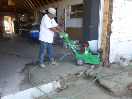 grinding concrete